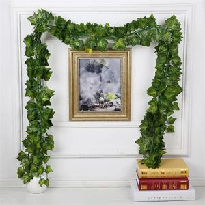 FLEUR ARTIFICIELLE Objets décoratifs,Plantes artificielles de Style 3,1.8M,feuilles de lierre vertes,vigne artificielle,fausses - Sweet potato leaves