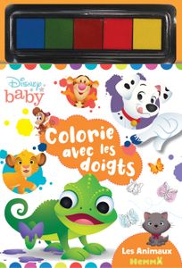 Livre 3-6 ANS Disney Baby - Colorie avec les doigts - Les animau