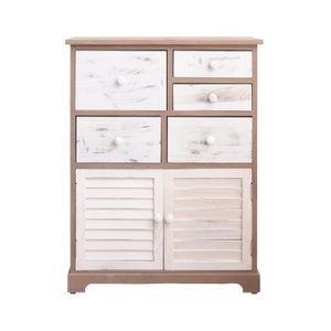 Poitrine De 9 Tiroirs Shabby chic effet vieilli pin commode armoire de rangement table de nuit