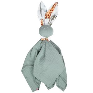 DOUDOU Doudou plat Lapin personnalisable Safari - SEVIRA KIDS - Multicolore - 50 cm x 50 cm