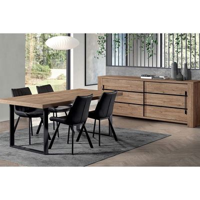 Merax Ensemble de meubles TV et table basse de luxe - Surface brillante de couleur unie avec éléments décoratifs dorés - Grand espace de rangement - Design robuste pour salon et bureau