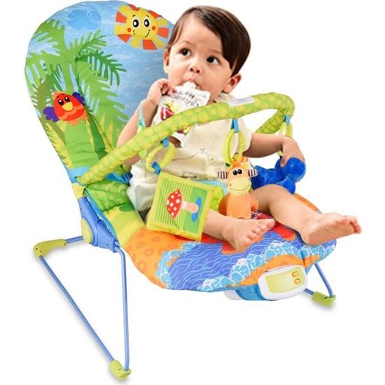 Giantex Transat Bebe Avec 3 Jouets Dossier Inclinable Sur 3 Positions Systeme Musical Et Vibration Equipe Avec Motifs De Crocodile Cdiscount Puericulture Eveil Bebe