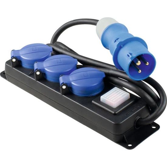 Multiprise Euro 6 Prises Multiprise Avec Câble De 1,4 M 230 V-2,5 A Multiprise Avec Protection