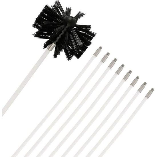 Kit De Nettoyage Cheminée Valiant Durham - 3 Outils Avec Rangement Cylindrique