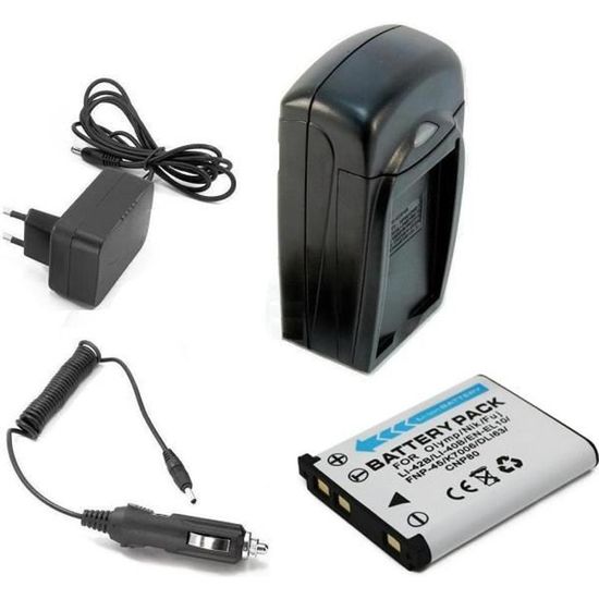 Batterie pour Appareil photo Nikon Coolpix s3000 pack + chargeur enel10, li40b, li42b, dli63