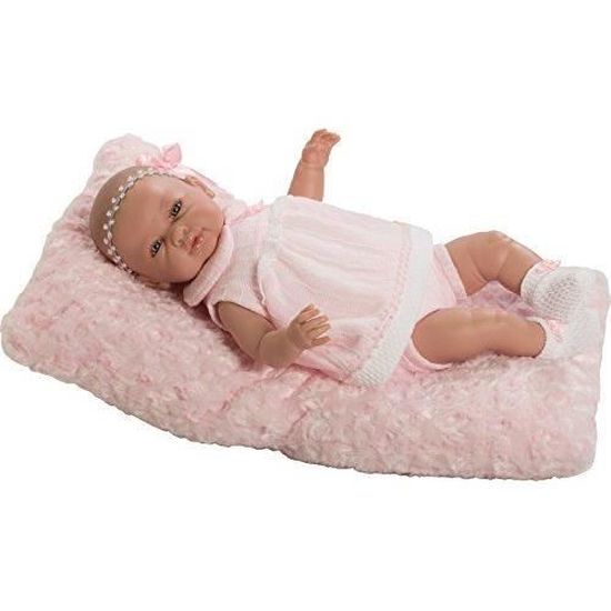 Bambola Neonata Sara 50 Cm - Berbesa, Corpo In Tessuto Snodato Con Tutina E Ciuccio, Collezione - 2