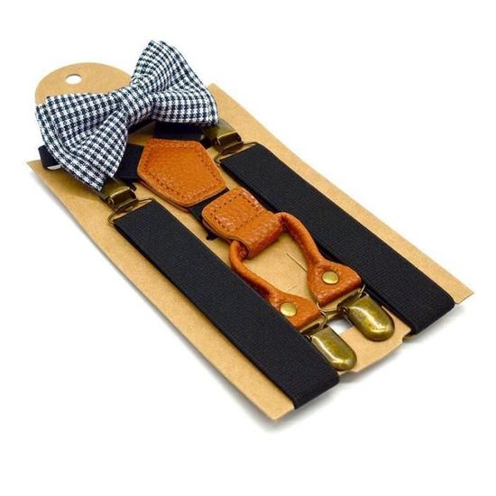 Bretelles garçon à trois clips Accessoires de garçons d'honneur