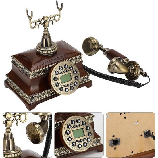 WX-3011 Antique Bronze Téléphone Vintage Téléphone... – Grandado