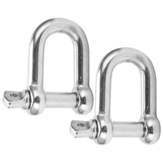 Lot De 5 Manilles En D M18 Acier Inoxydable 304 - Manille D'Ancrage à Vis Robuste Pour Levage