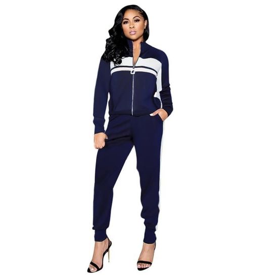 Lot De 2 Vêtements De Détente Rayés Pour Femme - Sweat à Capuche Et Pantalon Jogger Taille XL - Neuf Avec étiquettes