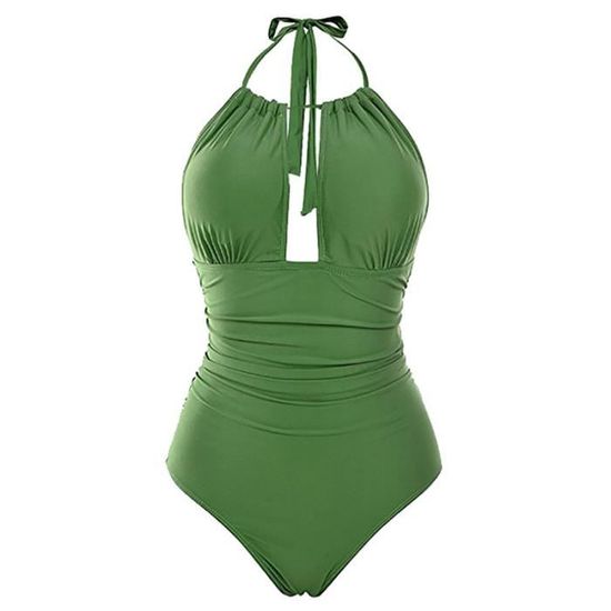 Maillot De Bain 1 Pièce Femme Amincissant Push-up Dos Nu - Contrôle Ventre Monokini Sculptant Plage Piscine