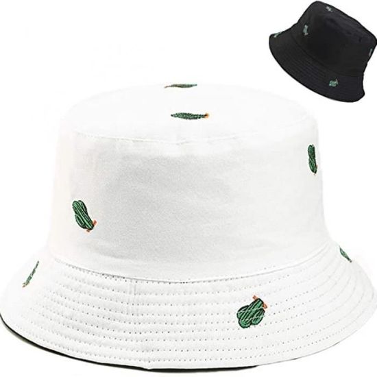 Chapeau Bucket Réversible DRESHOW – été, Pliable, Anti-UV, Protection Solaire, Unisexe (tour De Tête 56-58 Cm, 100% Polyester)