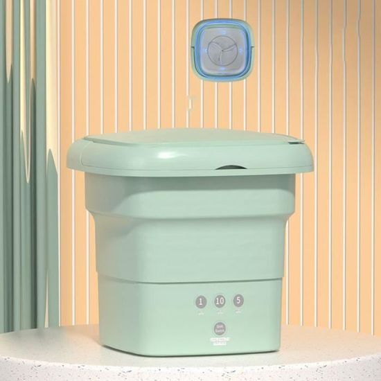 Machine à Laver Jouet éducative - Simulation Avec Panier Et Cintres, Fonction Manivelle - Pour Enfants Dès 3 Ans - 7