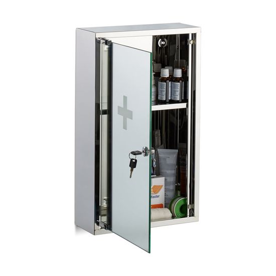 ARMOIRE PHARMACIE 36x15x45 CM BLANC ACIER (1 UNITÉ) - Garcia De Pou
