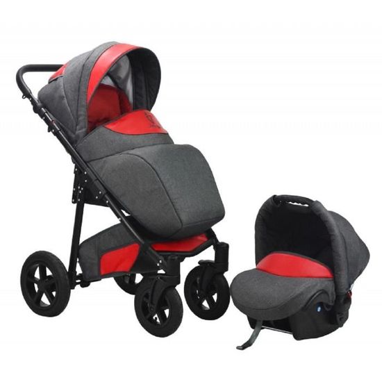 poussette avec roue gonflable