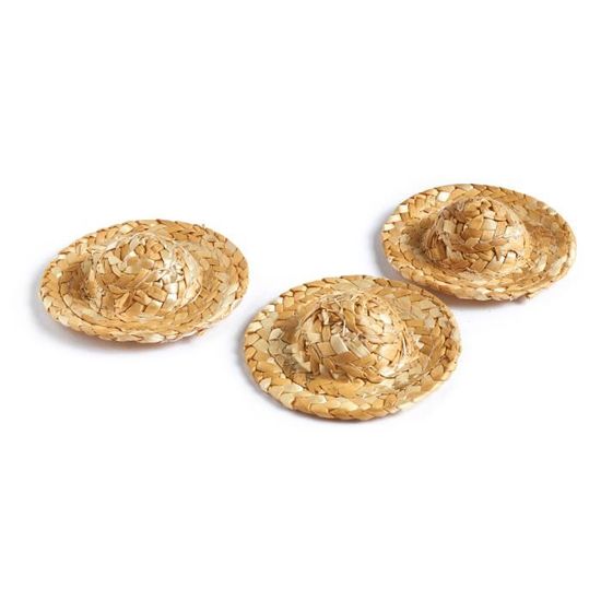 Miniature 1/12 Chapeau De Paille Pour Maison De Poupée - Accessoire Déco échelle Poupée - Tissu (3x3x1 Cm) - Odoria - 3