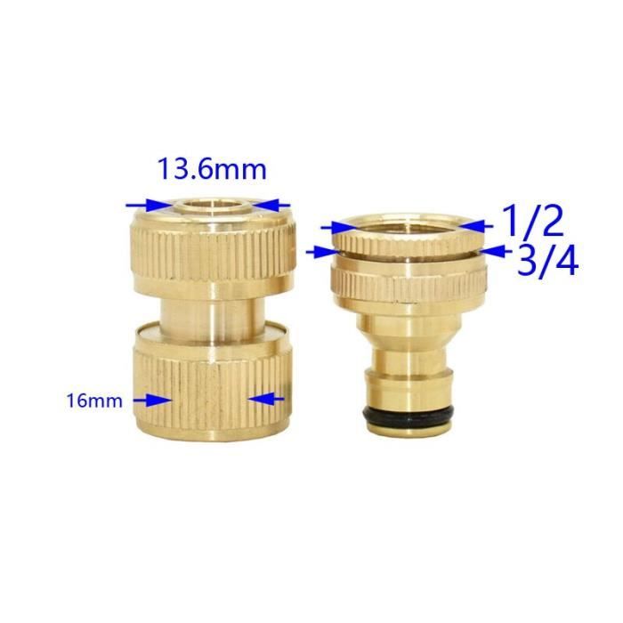 Raccord Laiton Passe-paroi G1/2 Mâle - 50 Mm, Double Joint Silicone - Pour Réservoir D'eau, Pompe, Château D'eau