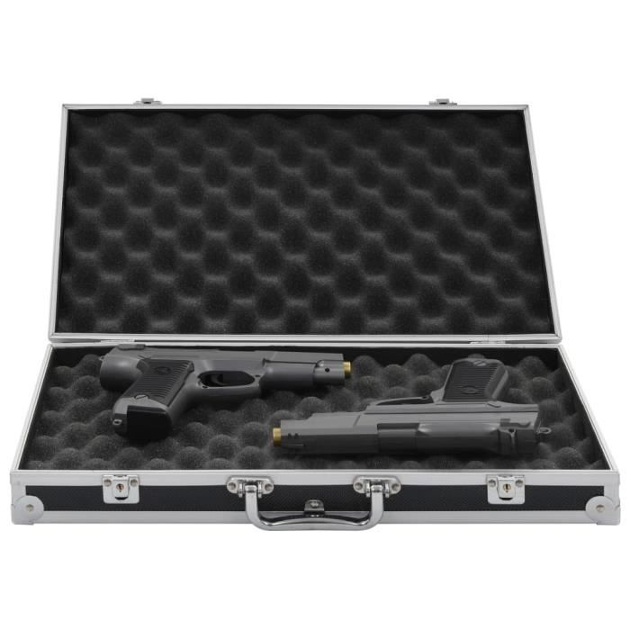 Mallette pour arme à feu Aluminium ABS Noir 47 x 26 x 8,3 cm---PLA