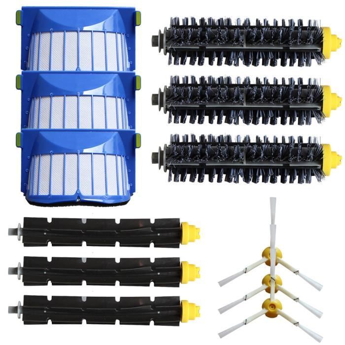 Kit de 3 filtres à brosse latérale pour iRobot Roomba série 600 620 630 650 660