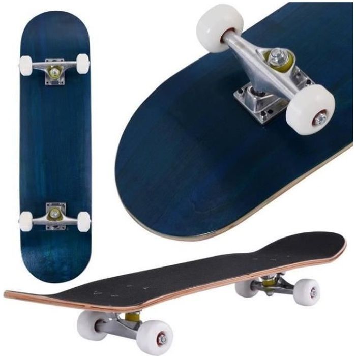 YINQ® Skateboard complet en bois d'érable - Skateboard silencieux en érable à quatre roues