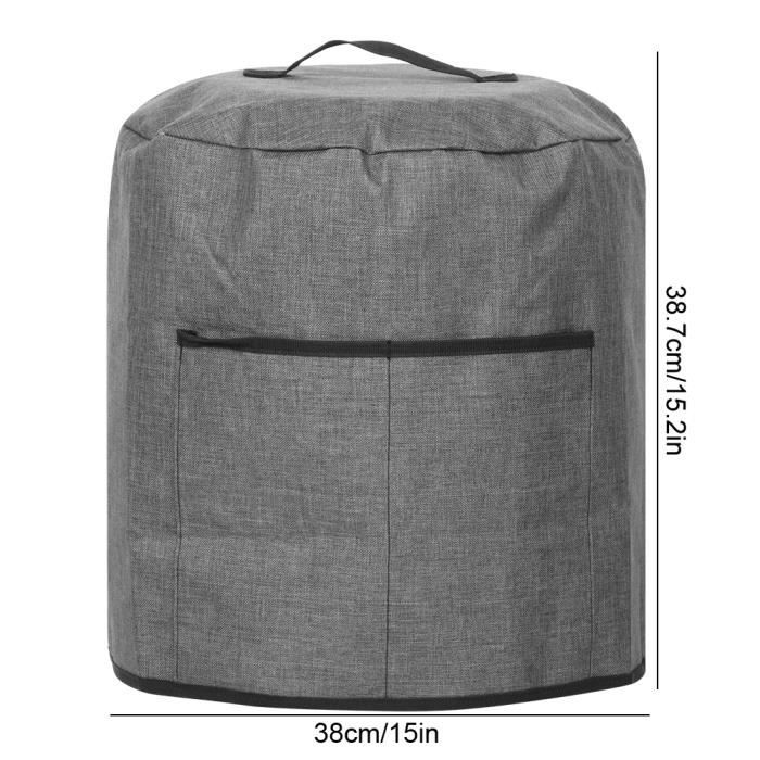 WIPES Housse de protection ronde pour autocuiseur avec accessoires pour appareils de cuisine de poche (Noir 38x38,7 cm)