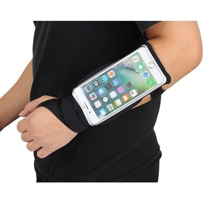 Brassard Sport Poignet pour Smartphone Course Running Manchette Tactile (NOIR)