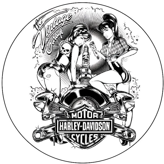 Stickers vintage Harley Davidson