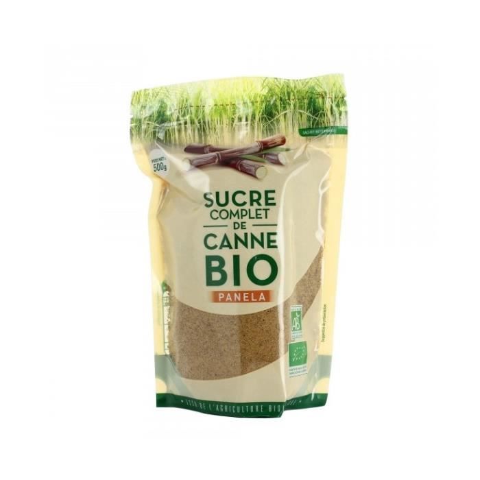 Sucre complet bio panela doypack 500gr Colombie