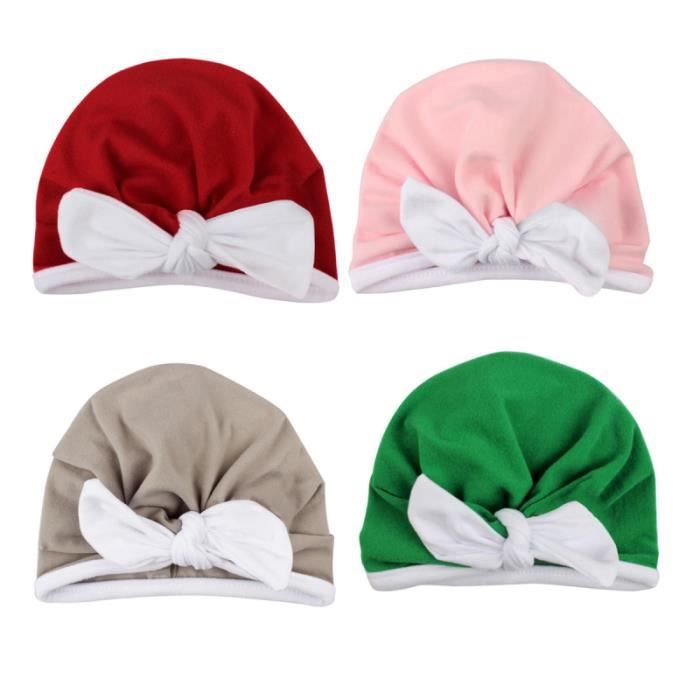 4 pièces infantile bébé chapeaux oreille de lapin adorables bonnets tête enveloppement BANDEAU - SERRE-TETE - HEADBAND - HAIRBAND