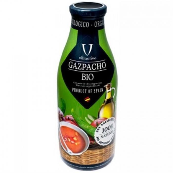 Soupe Gaspacho tomates BIO - Villaolivo - bouteille 1l