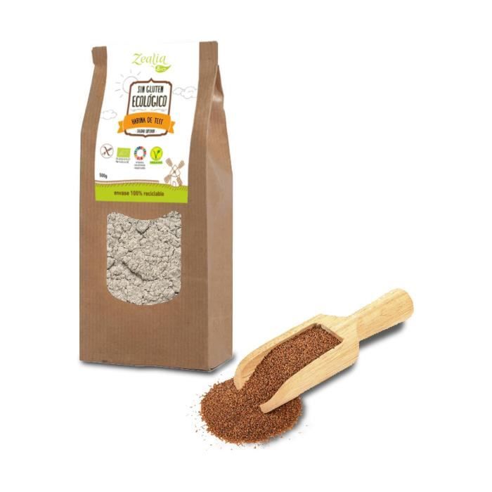 Zealia+Farine de teff complète sans gluten biologique 500 g