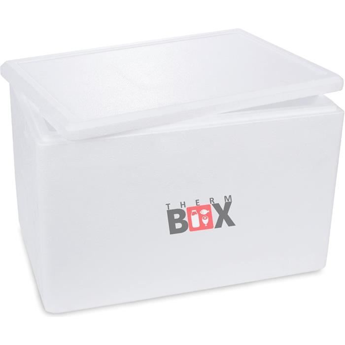 SAC ISOTHERME ThermBox Boicircte de conservation professionnelle en polystyregravene Taille XXL 595 x 395 x 400 cm Paroi 30172
