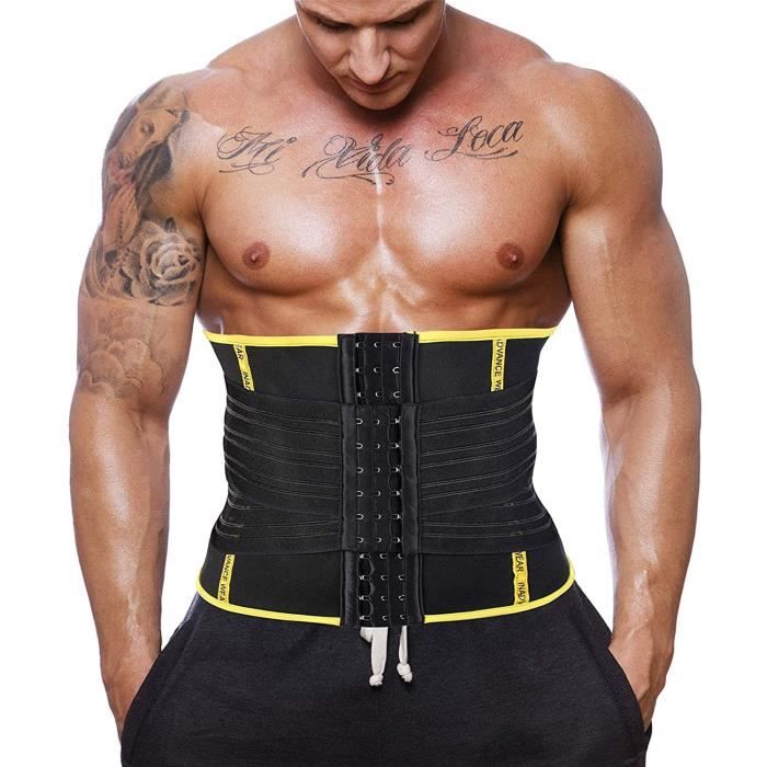 CEINTURE DE FORCE SEXYWG Homme Ceinture Abdominale Sudation Minceur Gaine Ventre Plat Hommes NeacuteOpregraveNe Fitness Sauna Sp68
