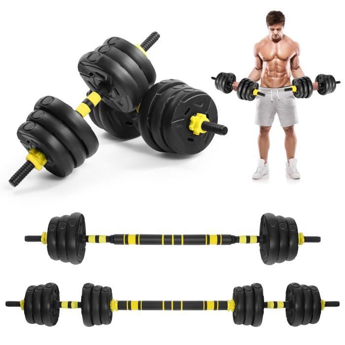 Haltère 20kg poids ajustables– poids musculation