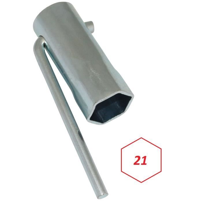 Clé à bougie 21mm a manche pliable clef moto scooter mobylette voiture tondeuse tracteur débroussailleuse tronçonneuse quad