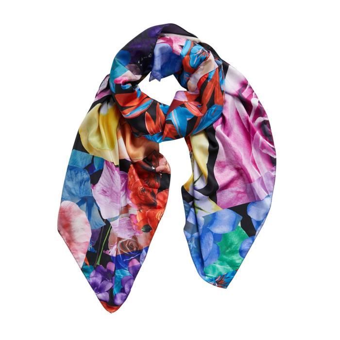 Desigual Fou Carre Patch Lacroix Maxi Foulard Black [163615] - écharpe echarpe