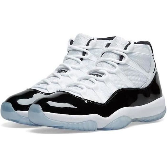 Nike Air Jordan 11 XI Concorde 45 Retro Chaussures de Basket Pas Cher AJ 11 High pour Homme Femme Noir et Blanc