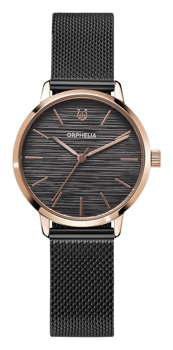 ORPHELIA - Montre Femmes - Quartz - Analogique - Bracelet en Acier inoxydable - Noir - OR12924