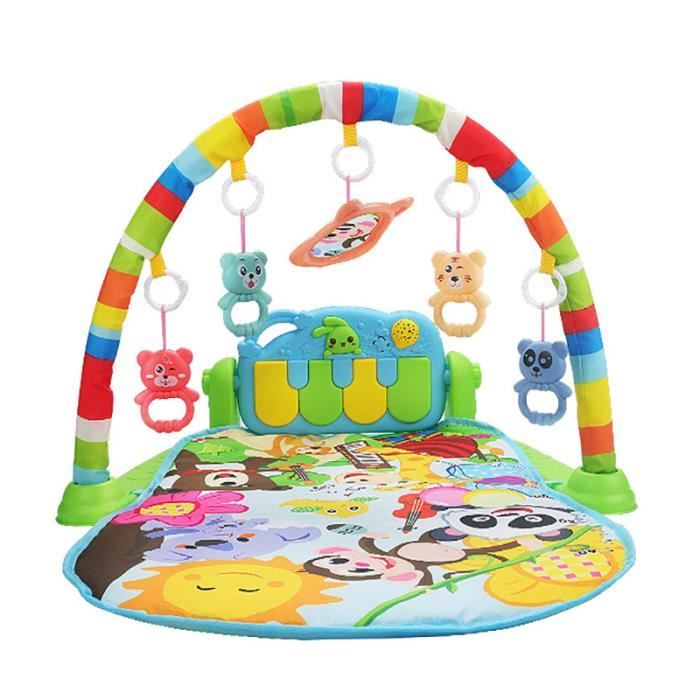 TAPIS D'EVEIL avec Musique pédale de piano Vert Jouet Cadre de fitness