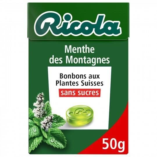 Ricola Bonbons sans sucre aux plantes et menthe des montages 50g