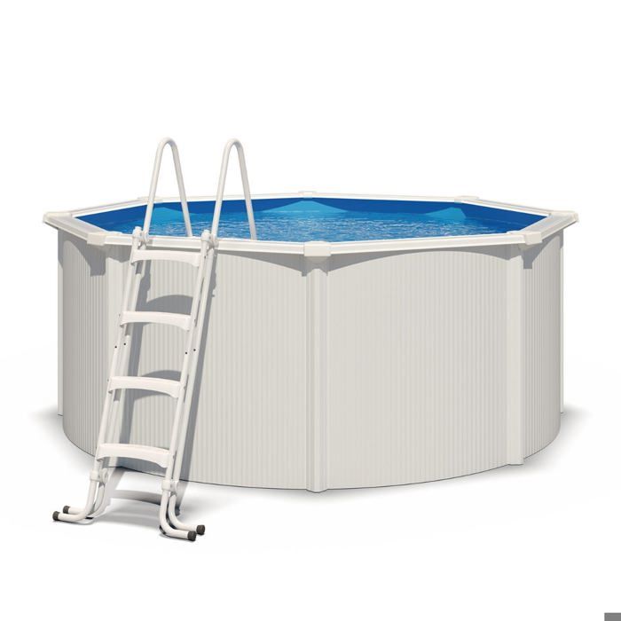 Piscine hors sol acier ronde Ø 3,65 x 1,20 m blanche SAPHIR