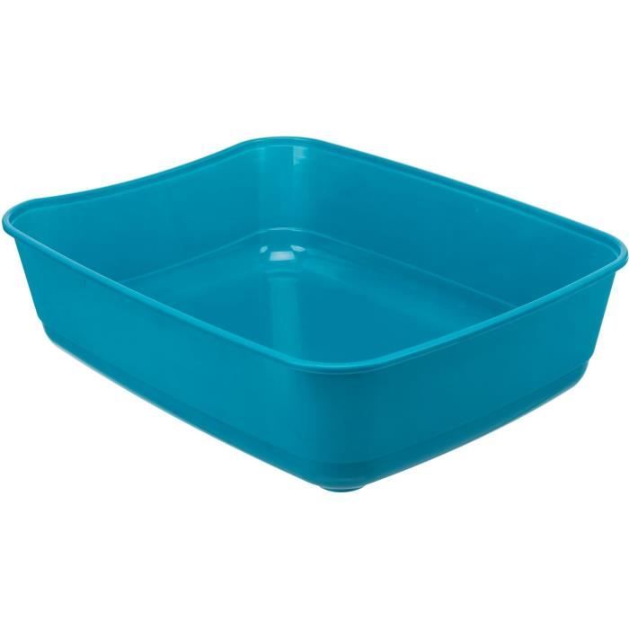 TRIXIE Bac à litière Classic - 36 x 12 x 46 cm - Bleu pétrole - Pour chat