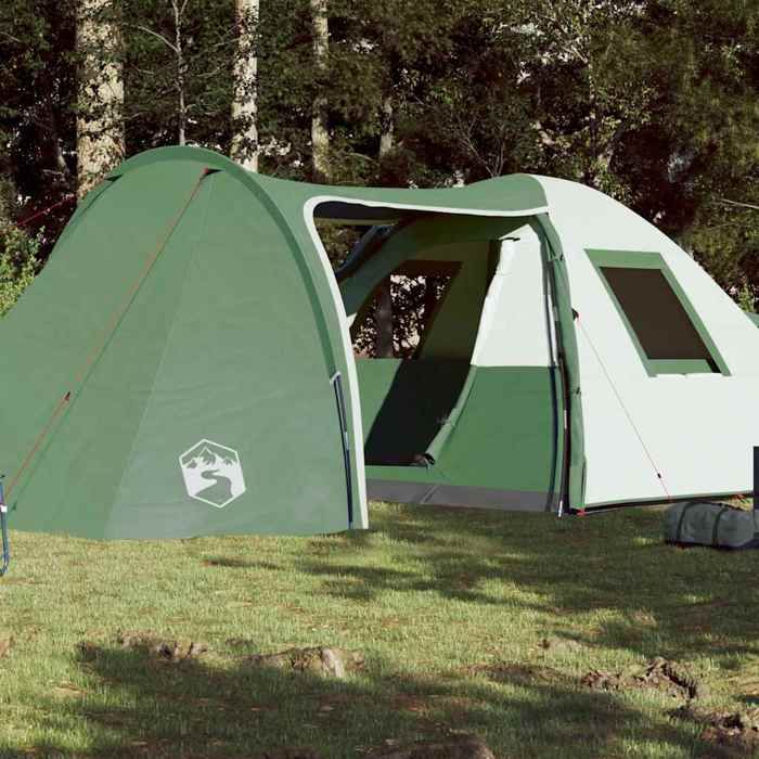vidaXL Tente de Camping 6 Personnes Tente dOmbrage avec Sac de Transport Auvent Portable avec Parois Latérales pour 94353
