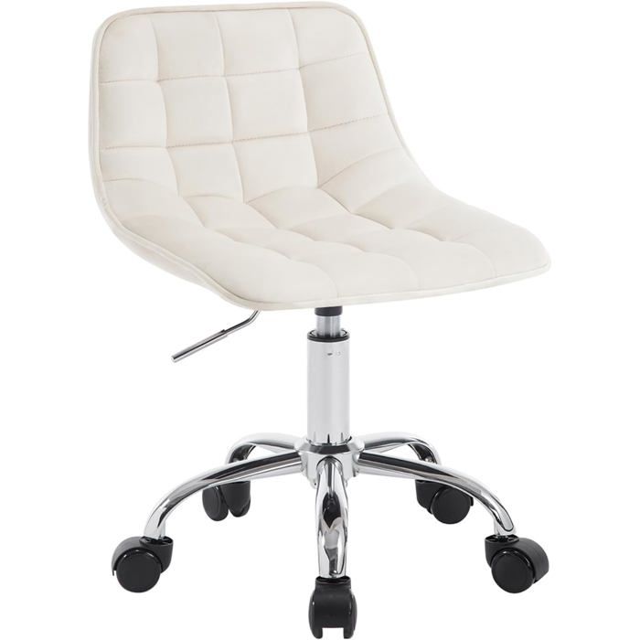Chaise de bureau en velours crème - WOLTU - Chaise Pivotante pour enfant - Réglable en hauteur - À roulettes Chaise de bureau en velours crème - WOLTU - Chaise Pivotante pour enfant - Réglable en hauteur - À roulettes