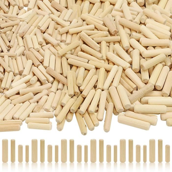 PH PandaHall 46pcs Baguettes Carrées En Bois 30cm - 4 Tailles Tiges Chevilles Pour Artisanat Et Modélisme