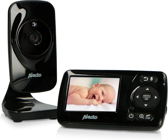 Alecto DBX68GS Babyphone Extérieur Portée 1km - Écran Tactile Rechargeable Anthracite/Noir
