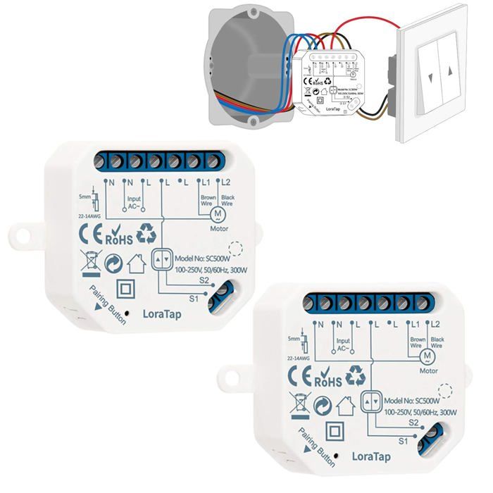 Module LoraTap 1 Interrupteur WiFi Sans Fil, Compatible Alexa, Va-et-vient Parallèle, Neuf