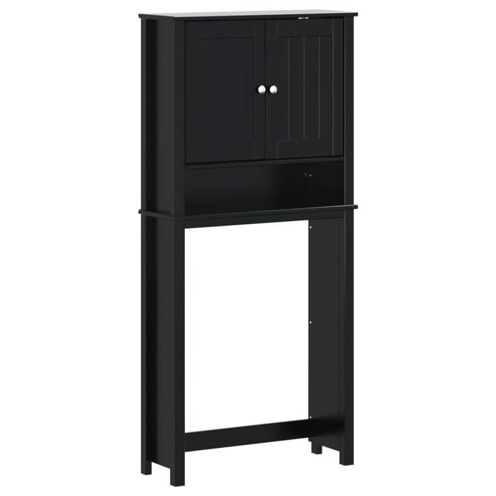 Bonne qualité - Armoire de rangement Armoire pour machine à laver BERG noir bois massif DECO M6035691