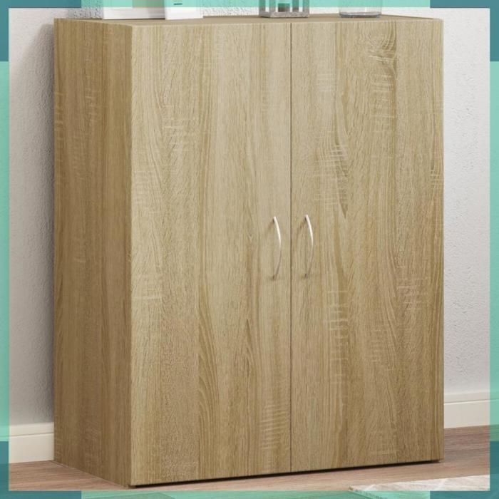 ASHATA Armoire de classement chêne sonoma bois dingénierie -FHE840767