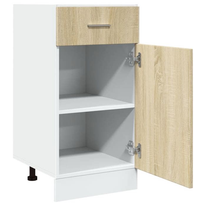 Promotion mai * Armoire de plancher tiroir Lyon - Buffet de cuisine - chêne sonoma EU7379847493